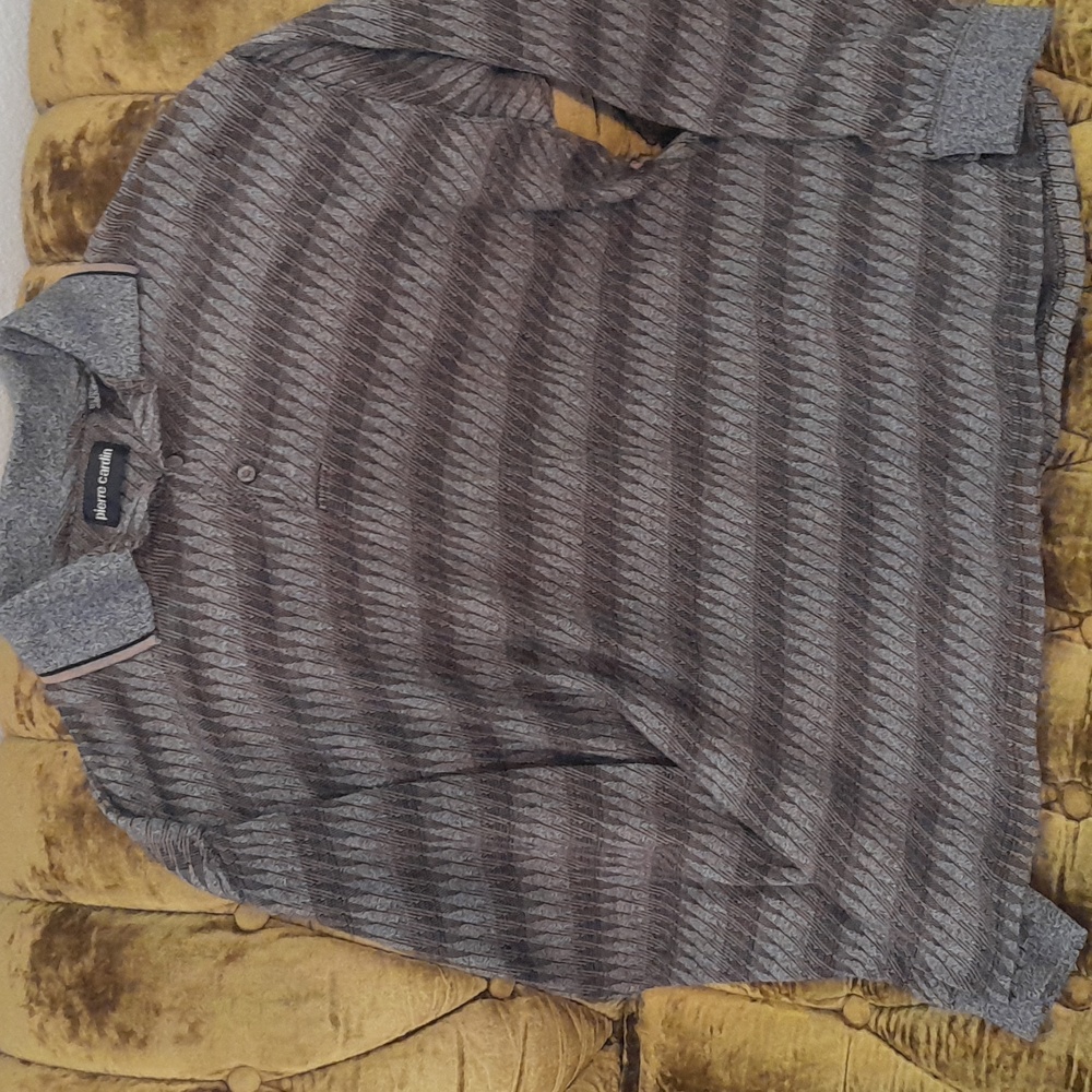 Pierre Cardin Gray Striped Men's Sweater